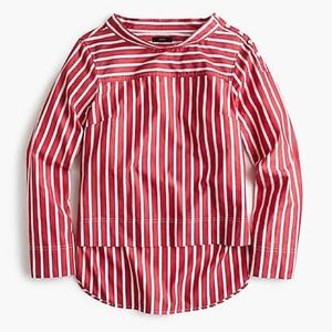 J Crew Funnel Neck Striped Top